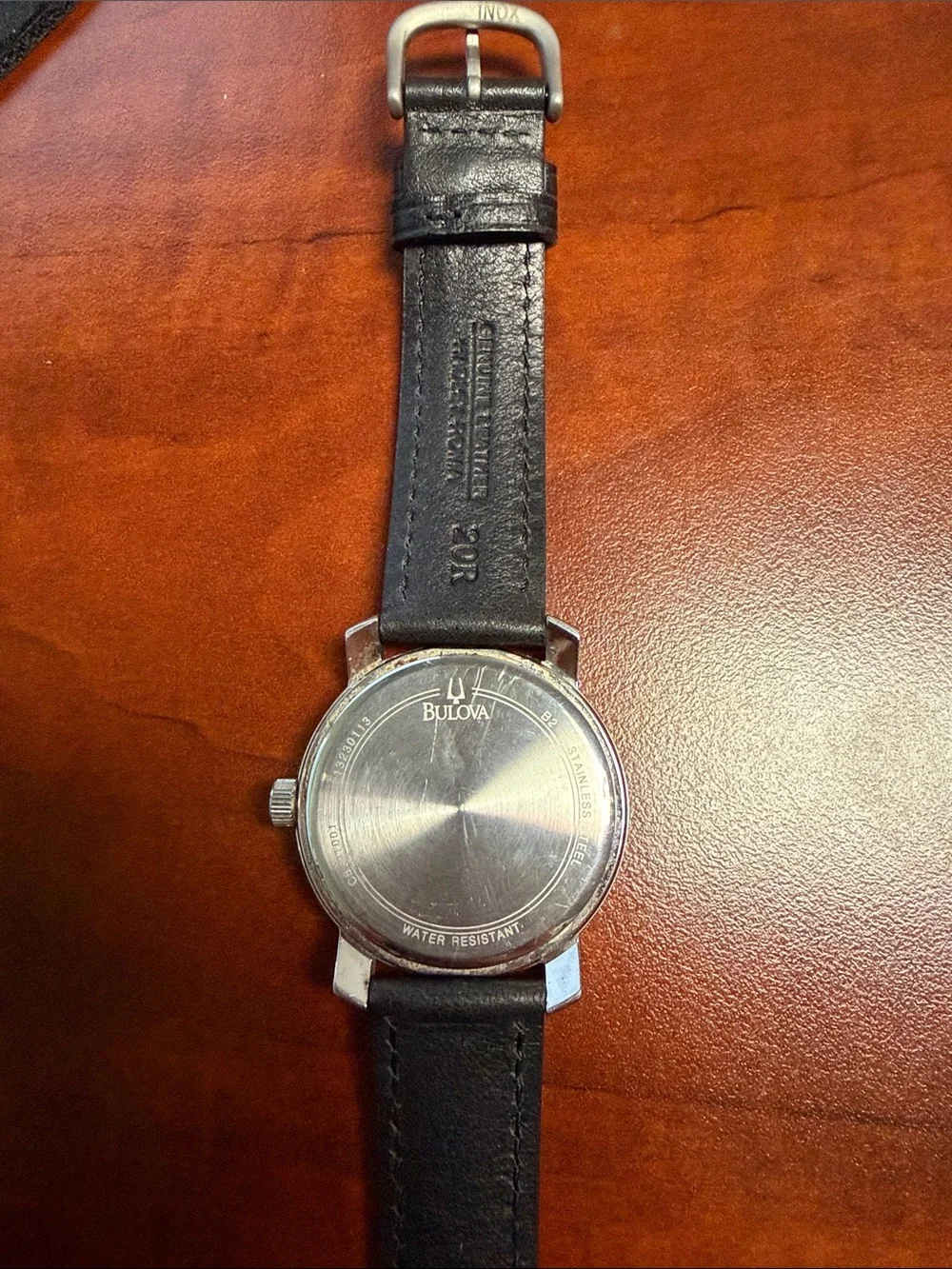 Bulova Black Dial Silver-Tone Case Men's Watch